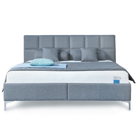 Tempur relax bed, bedomranding, hoofdbord check ,stof grijs kopen